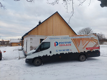 Izolace stropu novostavby na Chomutovsku